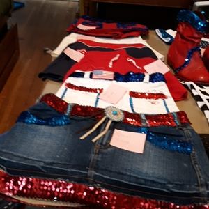 pageant wear-7 skirts/shorts size T2 to size 12